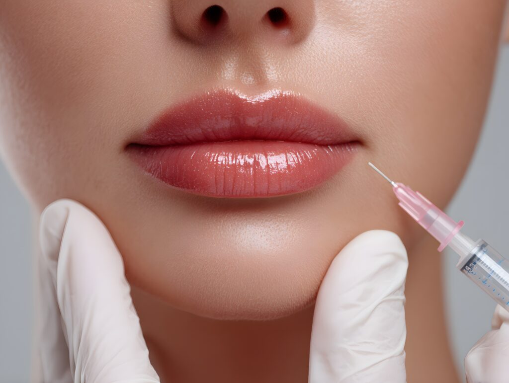 Lip filler treatment at Lumina Medspa & Wellness